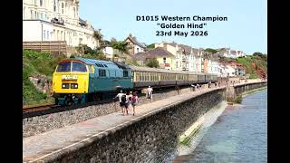 D1015 Western Champion with the Golden Hind passing Dawlish