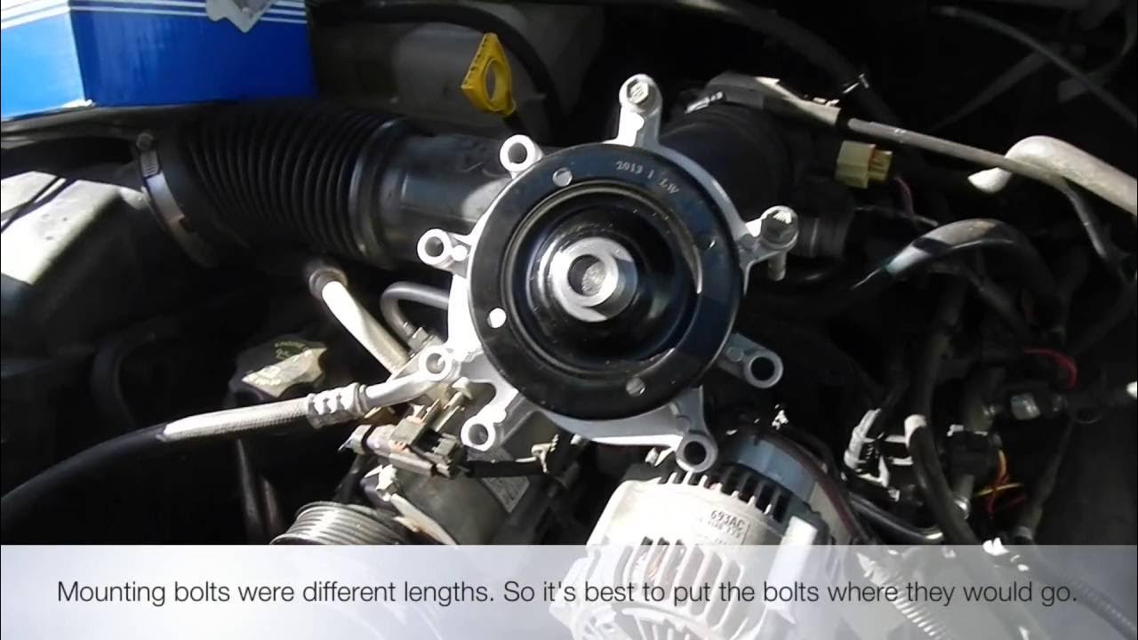 How to replace water pump on Jeep Liberty 3.7 KJ - YouTube