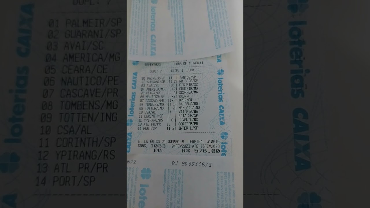 LOTECA 1033 -  SÓ AGUARDAR O RESULTADO