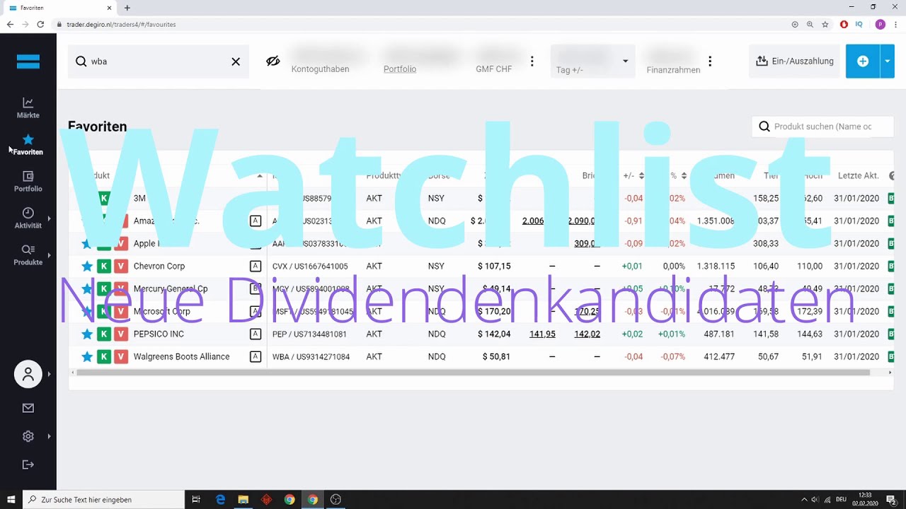 Meine Dividenden Aktien Aristokraten Und Etf S Watchlist Youtube