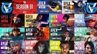 Apex Legends Season 1-16 All Cinematic Launch Trailers || HD