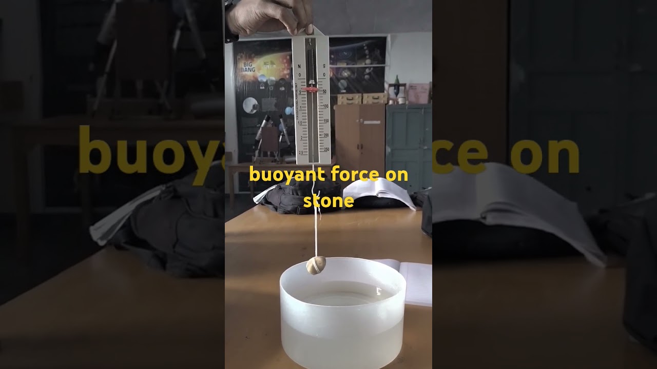 buoyant force by water on stone 