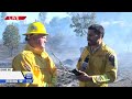 Firefighters from CAL FIRE Butte Unit stop forward progress of the Dudley Fire in Paradise