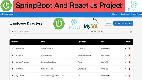 Learn & Build Java Full Stack + AI, Employee Management System Project Using Spring, React, MYSQL