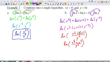 7-4: Part 2: Logarithm Review: Expand, Condense, Change of Base