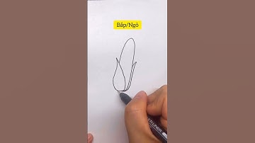 Vẽ trái Bắp (Ngô) đơn giản | How to draw simple corn #shorts