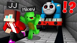 How Mikey and JJ ESCAPE From THOMAS TRAIN  Minecraft Maizen