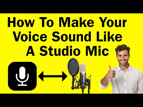 How To Make Your Voice Sound Like A Studio Mic Easy Tutorial