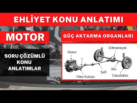 Araç Güç Aktarma Organları  - Ehliyet Motor Dersi Konu Anlatımı - Motor Çıkmış Sorular