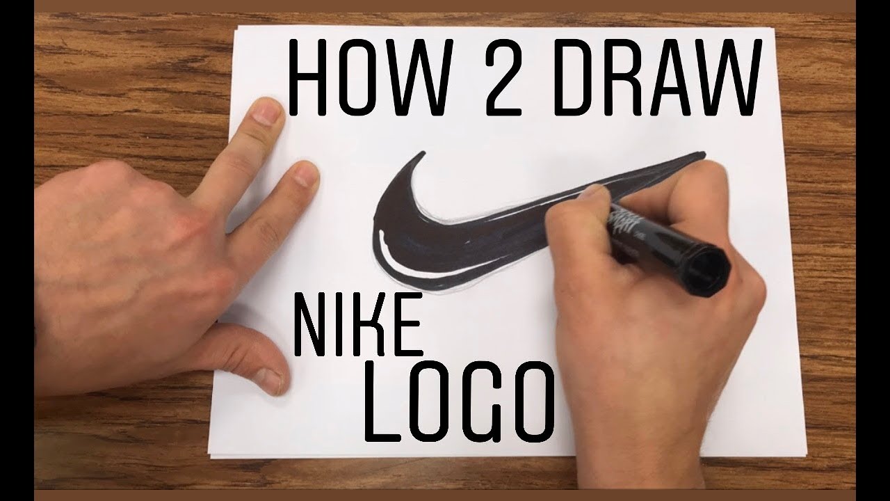 How to Draw a Nike Symbol - Step by Step Tutorial easy for kids to try