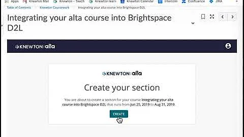 How to Integrate Knewton alta into Brightspace D2L