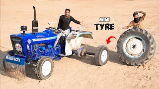 We Try Mini Tyre In Big Tractor - ट्रैक्टर में लगा दिये छोटे टायर - Will they Work ?