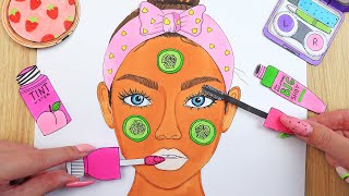 АСМР макияж для девушки с БУМАЖНОЙ КОСМЕТИКОЙ 💄 для сна