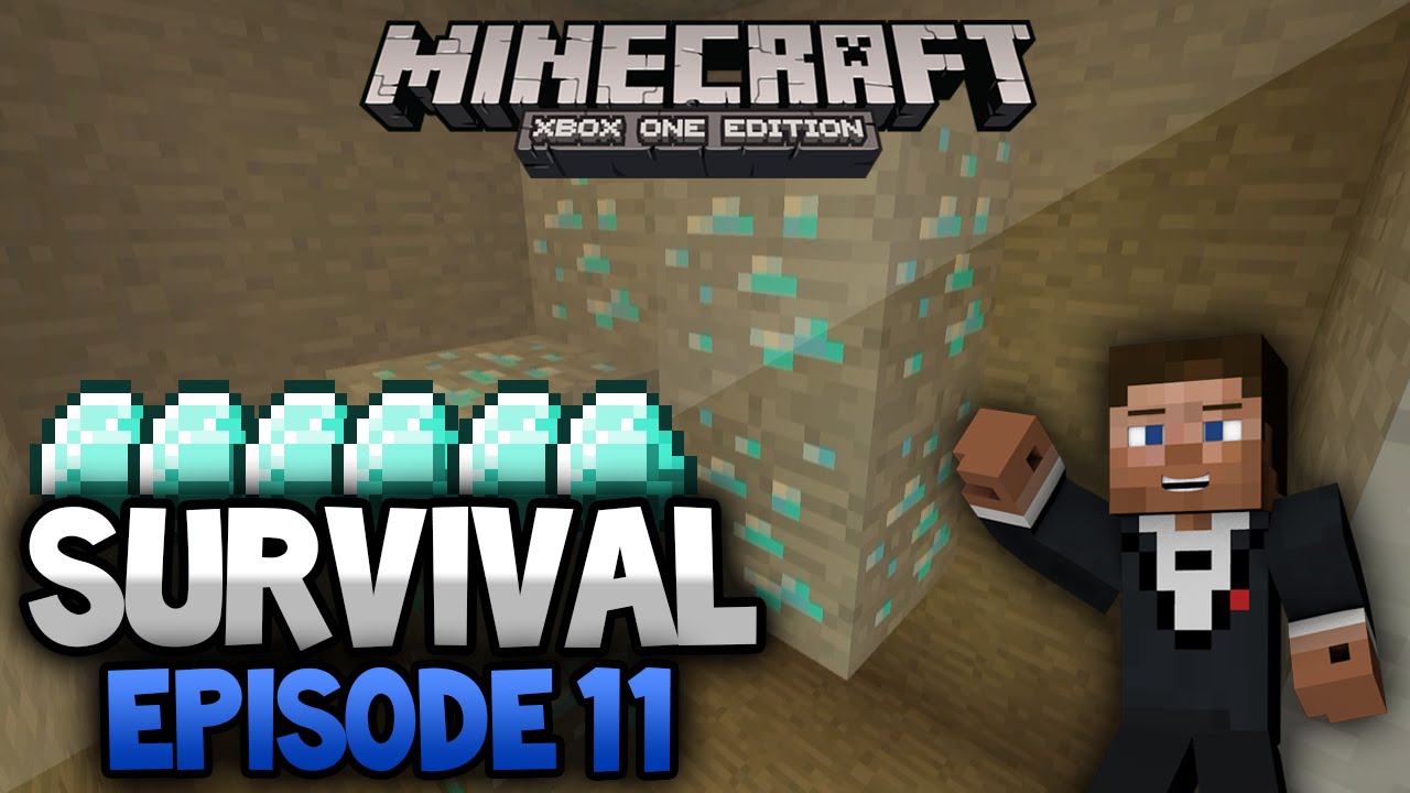 Minecraft Xbox one Lets Play Survival Episode [11] 'Diamonds!' - YouTube