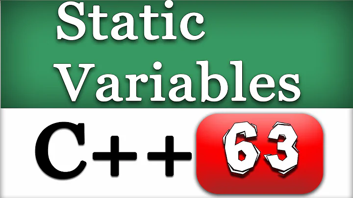 C++ Static Variables and Members in Class | CPP Object Oriented Programming Video Tutorial