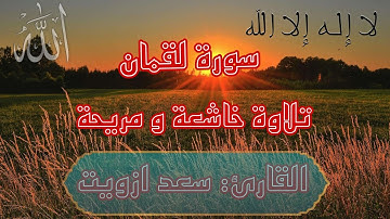 تلاوة عطرة من سورة لقمان 🍁🍁القارئ سعد ازويت 🍁🍁