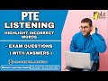 PTE Listening Highlight Incorrect Word WITH ANSWERS ► ► October 2022 ll  Blossom Learning Centre