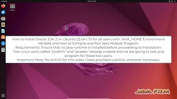 How to install Oracle JDK 21 in Ubuntu 22.04 LTS with JAVA_HOME Environment Variable