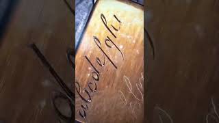 Hand engraved script letters by hand 🖐️