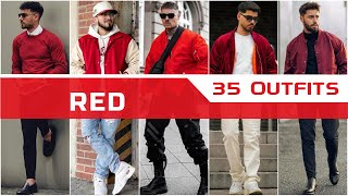 Famous 🔴 35 Ways to Style RED Colour for Winter 2024 | Men's Fashion Wealth