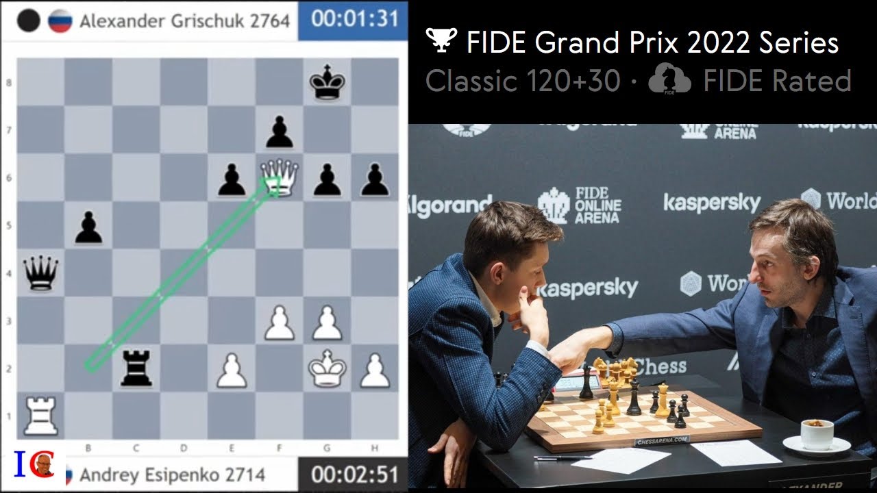 Esipenko gives Grishuk a pawn with check and lives to tell - FIDE Grand Prix 2022
