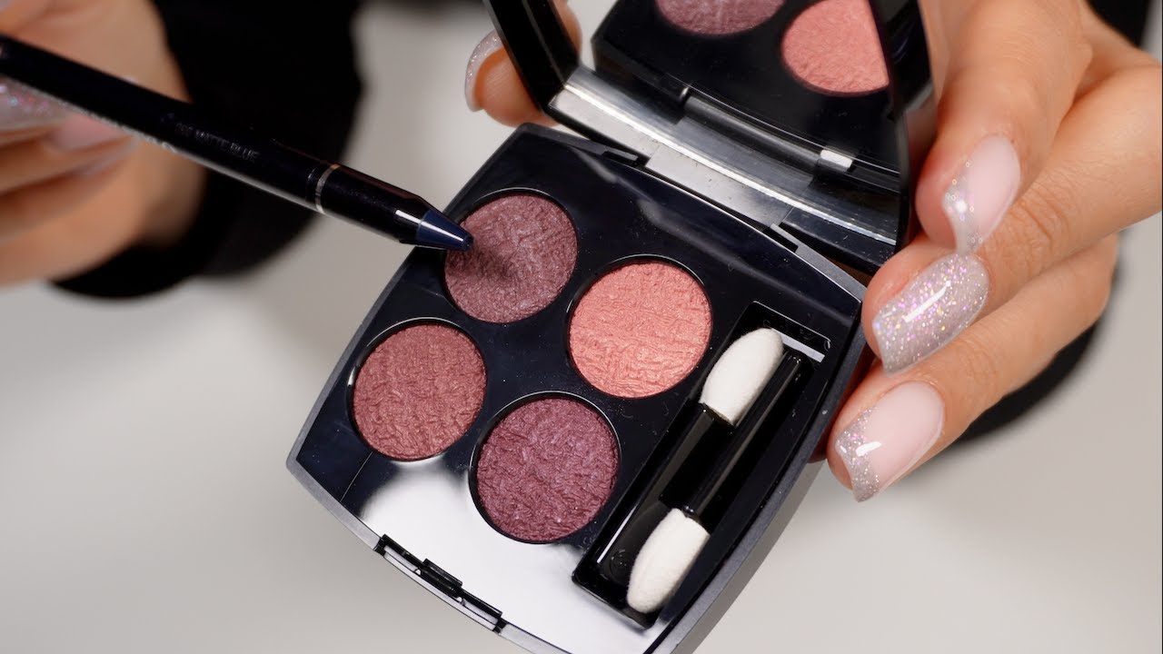 アイシャドウ CHANEL LES 4 OMBRES TWEED 02 Chanel Eyeshadow Palette Review ❤️ Les 4 Ombres 02 Tweed Pourpre