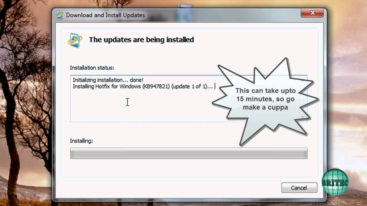 Installing system update