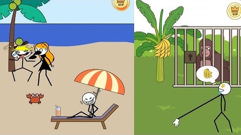 Thief Puzzle - Levels 101 to 140 - Funny Stickman Brain Puzzle Game - Gameplay Walkthrough