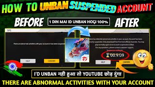 FREE FIRE ID UNBAN KAISE KARE😋| HOW TO UNBAN FREE FIRE ACCOUNT| FREE FIRE SUSPENDED ACCOUNT RECOVERY by Abhishek Gamer 7,421 views 5 months ago 8 minutes, 2 seconds