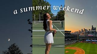 summer weekend in seattle | trying pickleball, cozy days & reading