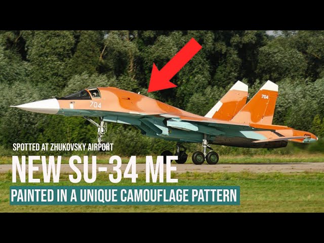 A Russian SU-34 export version painted in a unique camouflage
