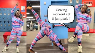Sewing Workout Clothes Leggings Set And Catsuit
