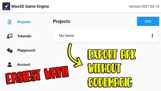 Easiest Way To Export Max2d Game | How To Export Max2d Game Without Codemagic