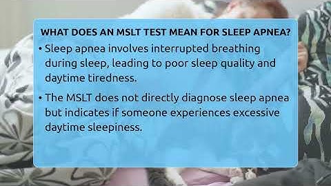 What Does An MSLT Test Mean For Sleep Apnea? - Sleep Apnea Support Network