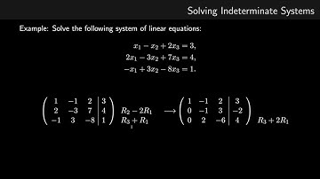 Solving indeterminate systems