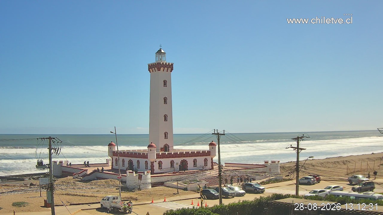 Faro La Serena Lighthouse – Live Beach View — La Serena, Coquimbo live camera thumbnail