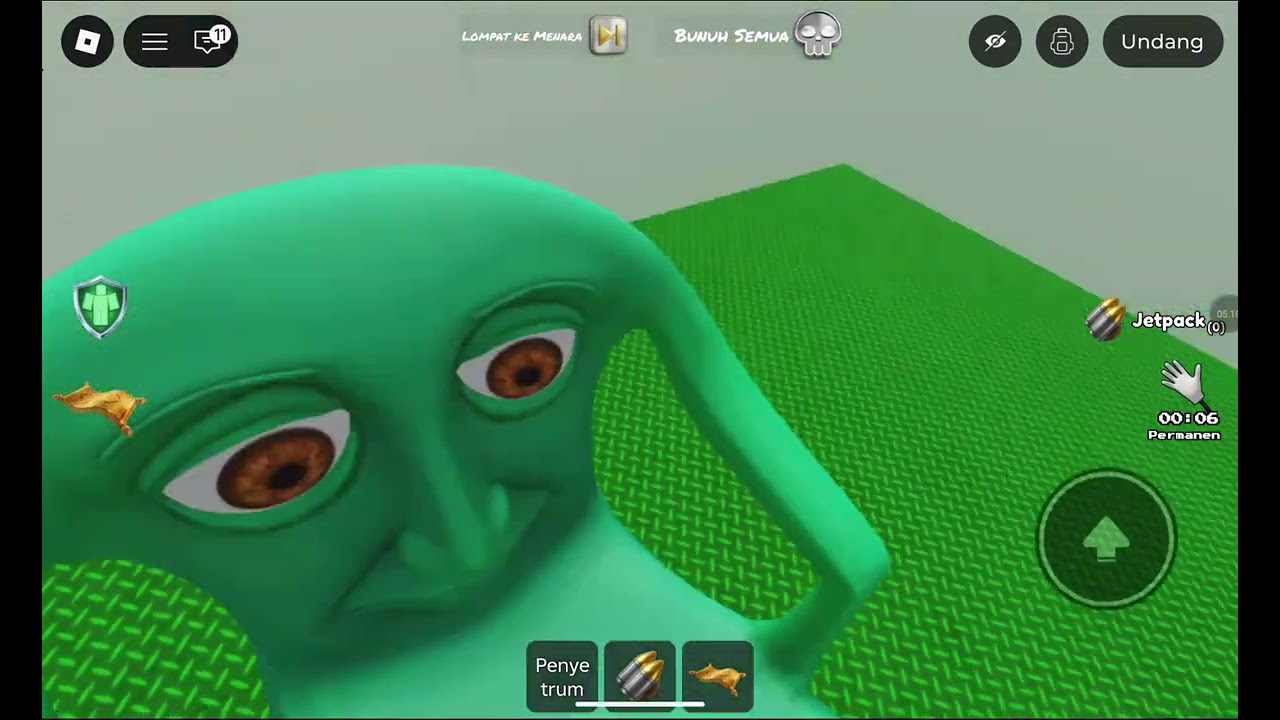 Naik menata cacing di Roblox 