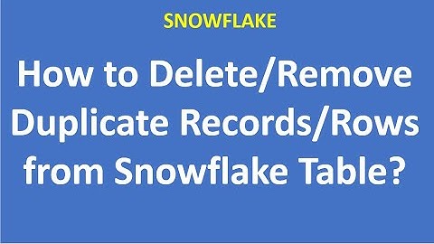 How to Delete/Remove Duplicate Records/Rows from Snowflake Table? Snowflake| VCKLY Tech| Data Cloud