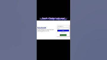 Design Facebook login page #webdeveloper#web #webdesigner #html #css #coding #hacking #developer #js