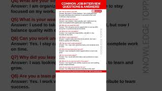 10 Most Important Interview Questions and Answers