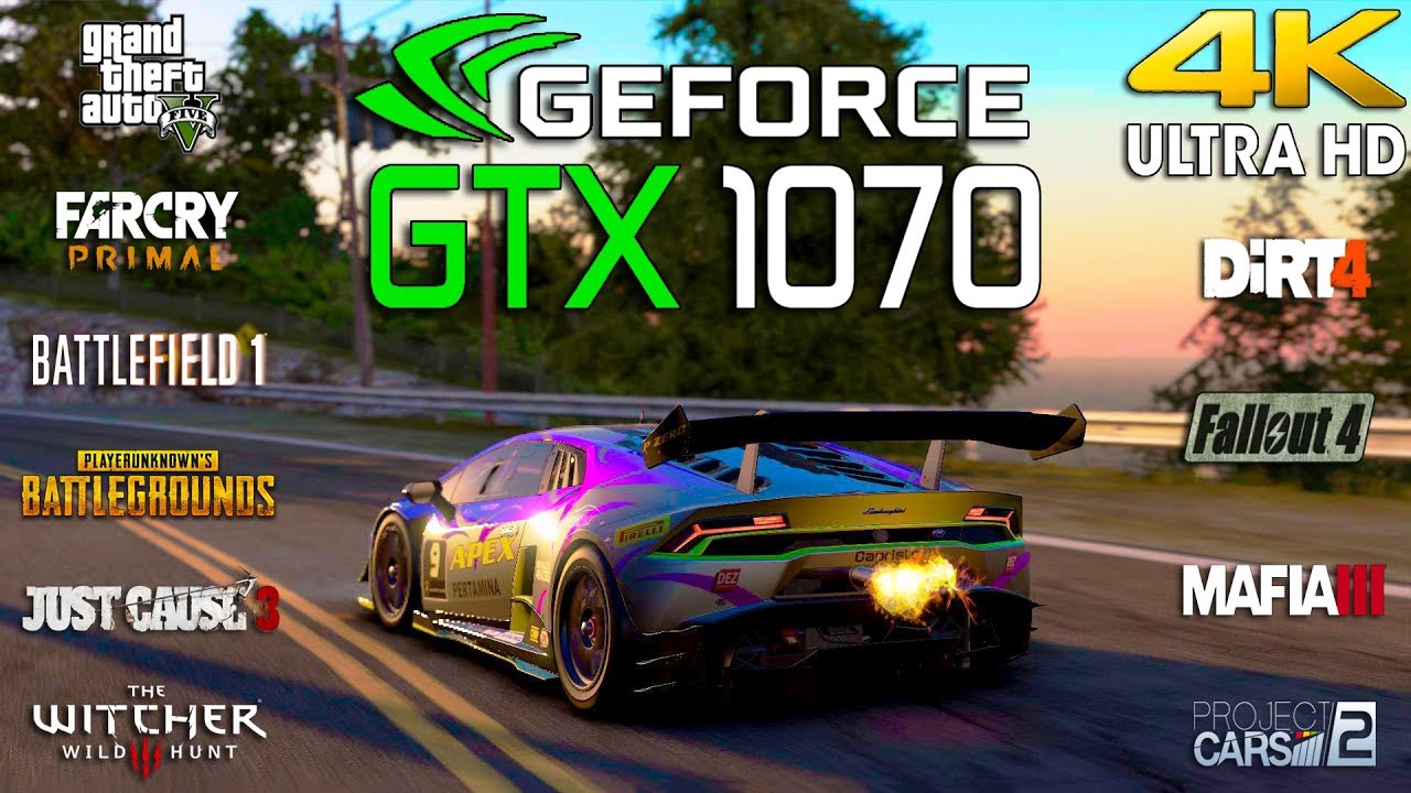 GTX 1070 Test 10 Games in 4K (i7 8700k) - YouTube