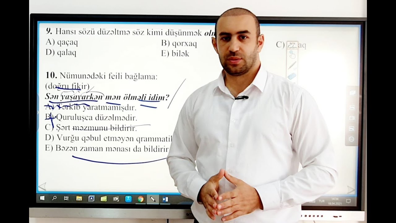 Azərbaycan dili buraxılış imtahanına uyğun test nümunələri