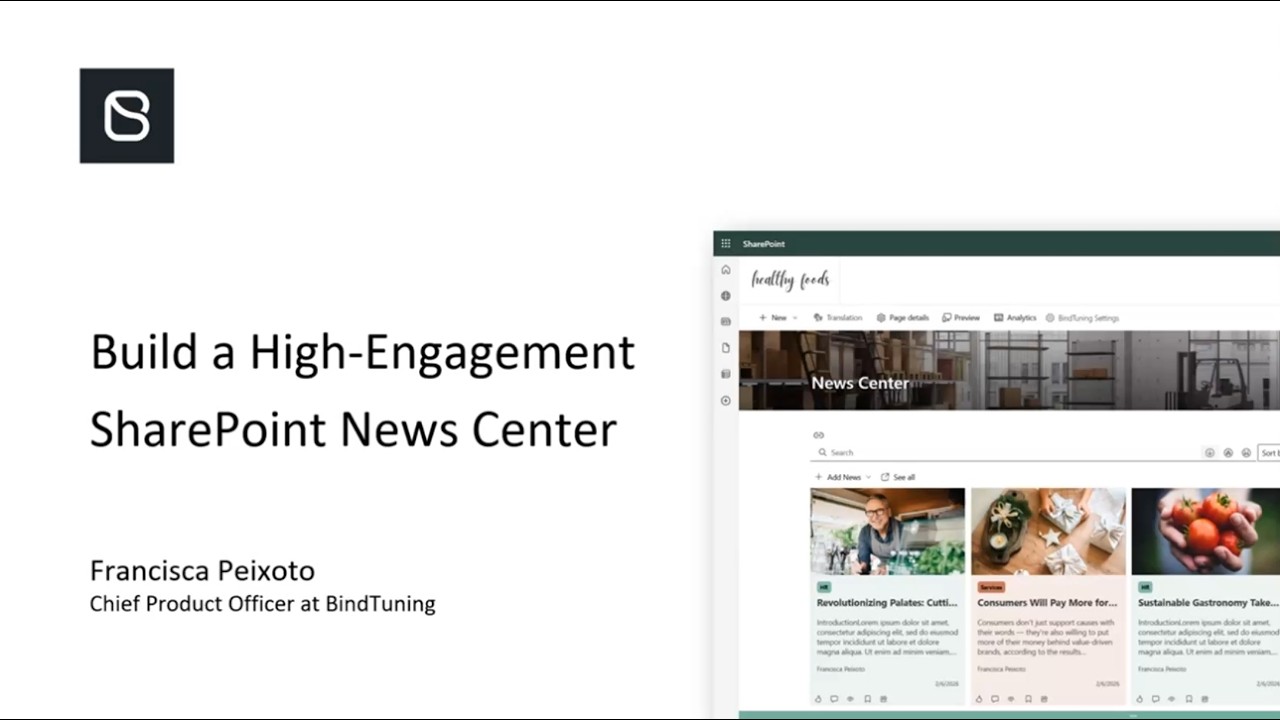 Webinar: Build a High Engagement SharePoint News Center - YouTube