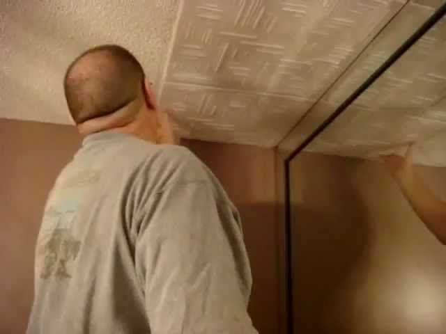 Do It Yourself Diy Foam Ceiling Tiles Installation Over Popcorn You Foam Ceiling Tiles Installation Over, How To Install Styrofoam Ceiling Tiles Over Popcorn