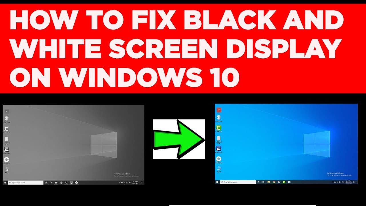 windows went black and white