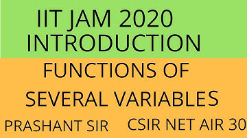IIT JAM 2020 || FUNCTIONS OF SEVERAL VARIABLES