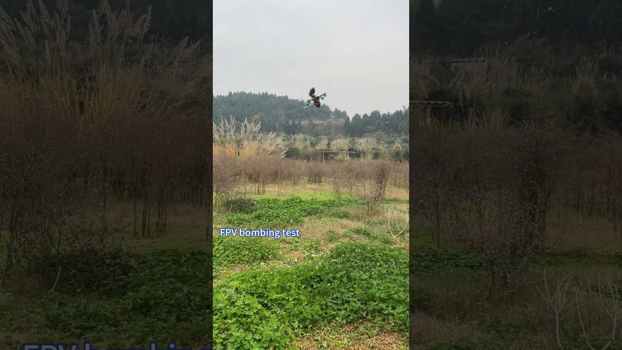 UAV bombing system outdoor test, combining flexibility and long-distance communication capabilities