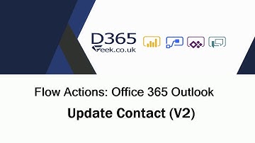 Office 365 Outlook Actions:  Update Contact (V2)
