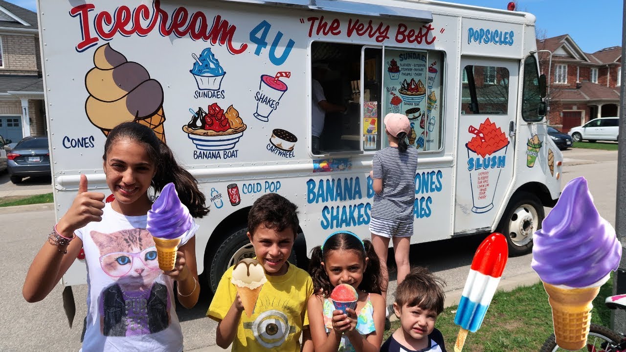 Zack and siblings buy ice cream from the ice cream truck vlog! YouTube