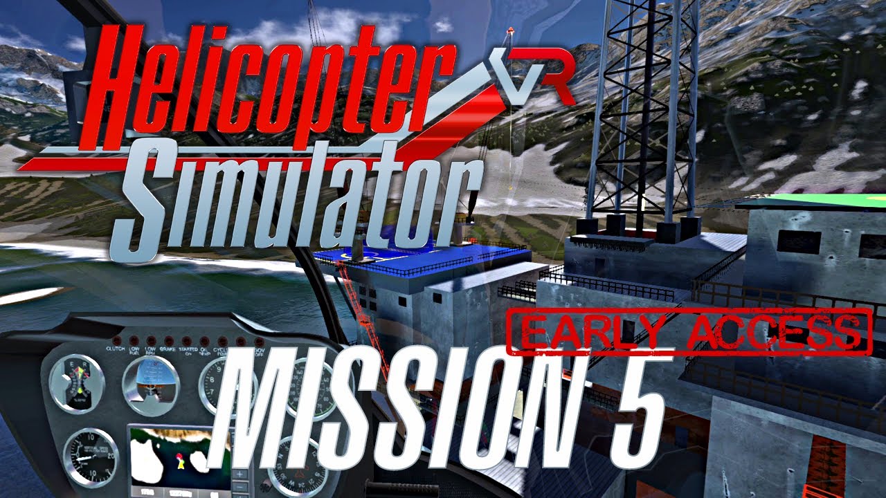 Helicopter Simulator VR 2021 - Rescue Missions - Early Access, Mission 5, Power Generator to Oil Rig